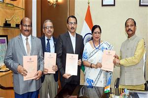 Chairperson of OPSC presenting the Annual Report 2023-24 to Hon’ble Governor, Odisha