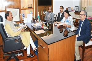 Chairperson of OPSC presenting the Annual Report 23-24 to Hon’ble Governor, Odisha