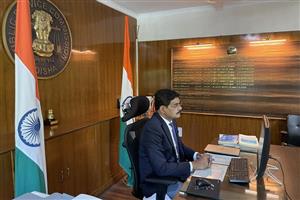 Dr S Mohanty, Chairman attending a webinar
