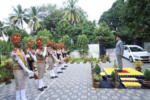 Guard of Honour to Hon'ble Chairman of Odisha Public Service Commission Shri Arun Kumar Sarangi, IPS (Retd.)