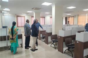Hon'ble Member Er. G.C. Sahu &amp; Hon'ble Member Prof. C.S.K. Mishra inspecting the Computer Nerve Centre facilities in Gujarat Public Service Commission